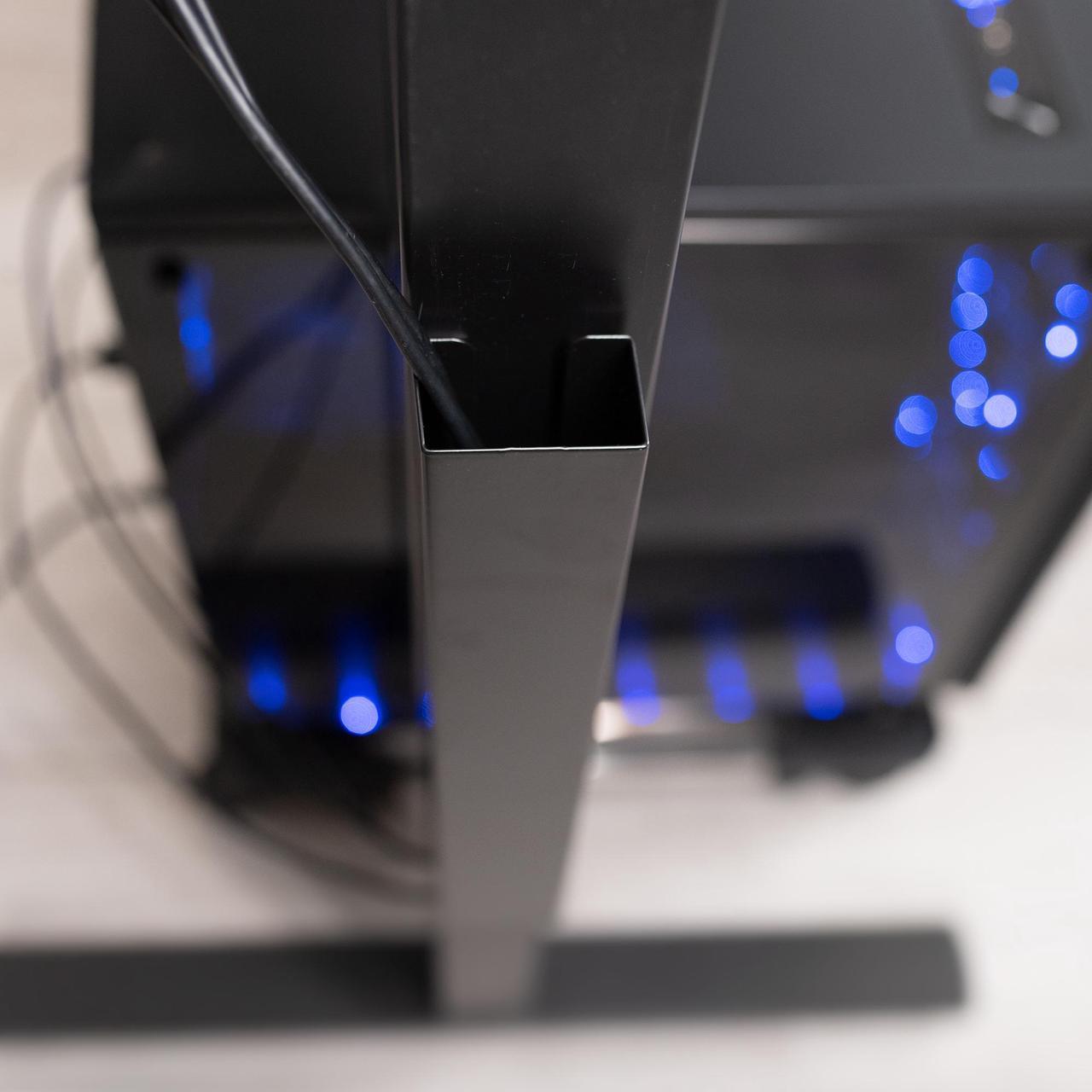 Alt view image 6 of 8 - VIVO Black Magnetic 14 inch Vertical Cable Management Channel, Cord Organizer, Wire Hider Cover (DESK-AC01-1MB)