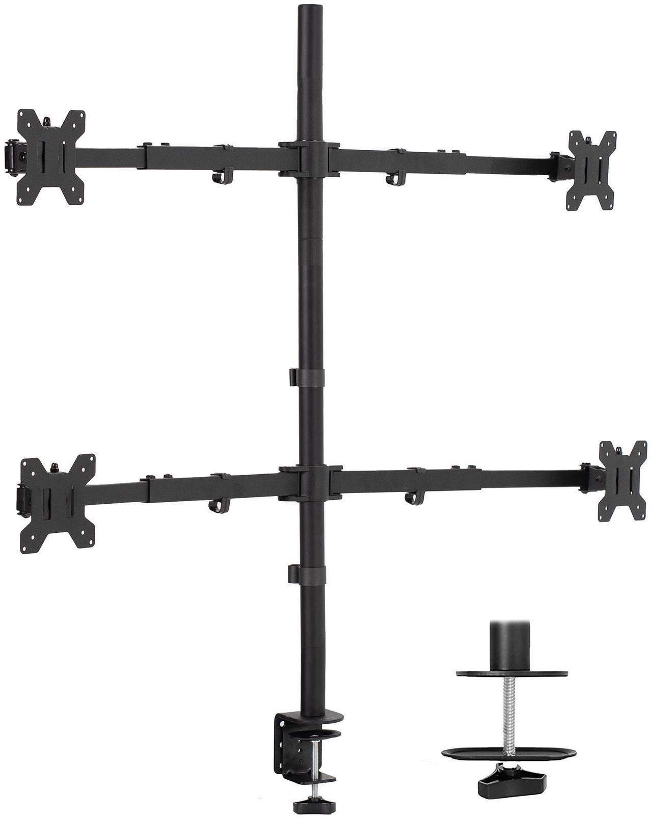 Main image of VIVO Telescoping Quad Ultrawide 27" to 38" LCD Monitor Desk Mount Stand with Extra Tall Pole (STAND-TS38C-4)