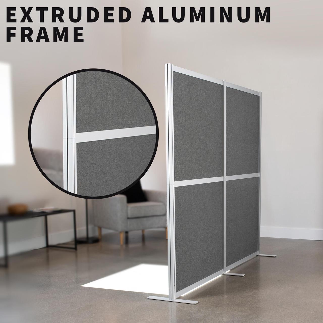 Alt view image 6 of 7 - VIVO Modular Wall System, 2 PET Panels, Modern Office Cubicle Dividers
