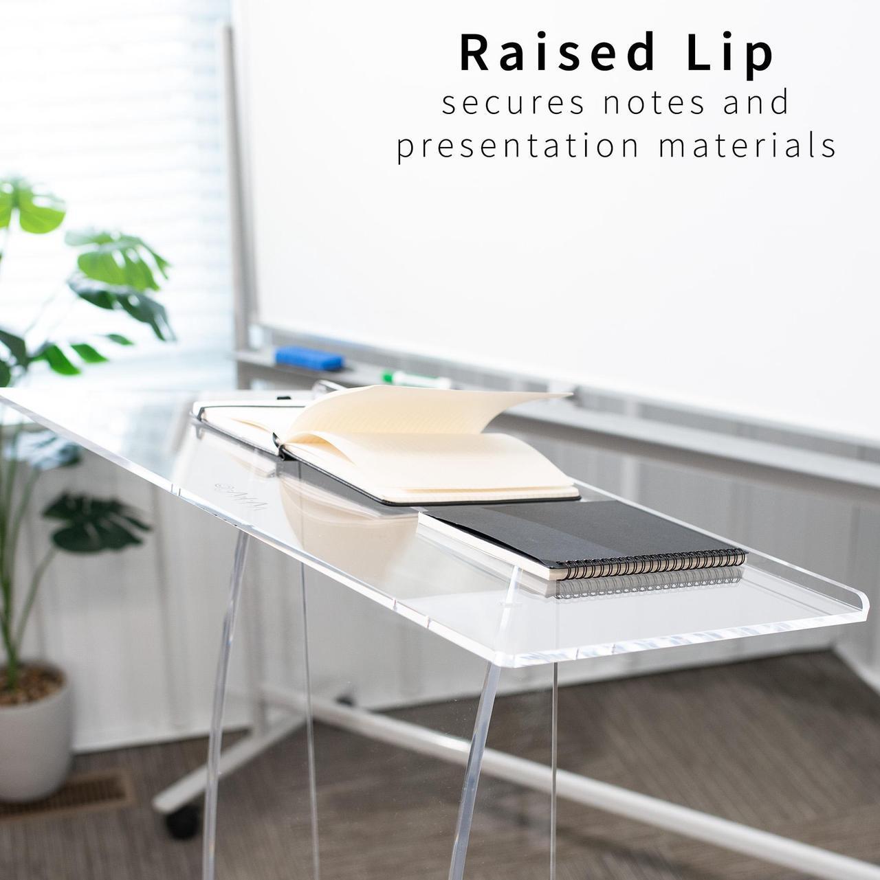 Alt view image 5 of 7 - VIVO Acrylic 27" Multi-Purpose Podium Stand with Sleek Transparent Design