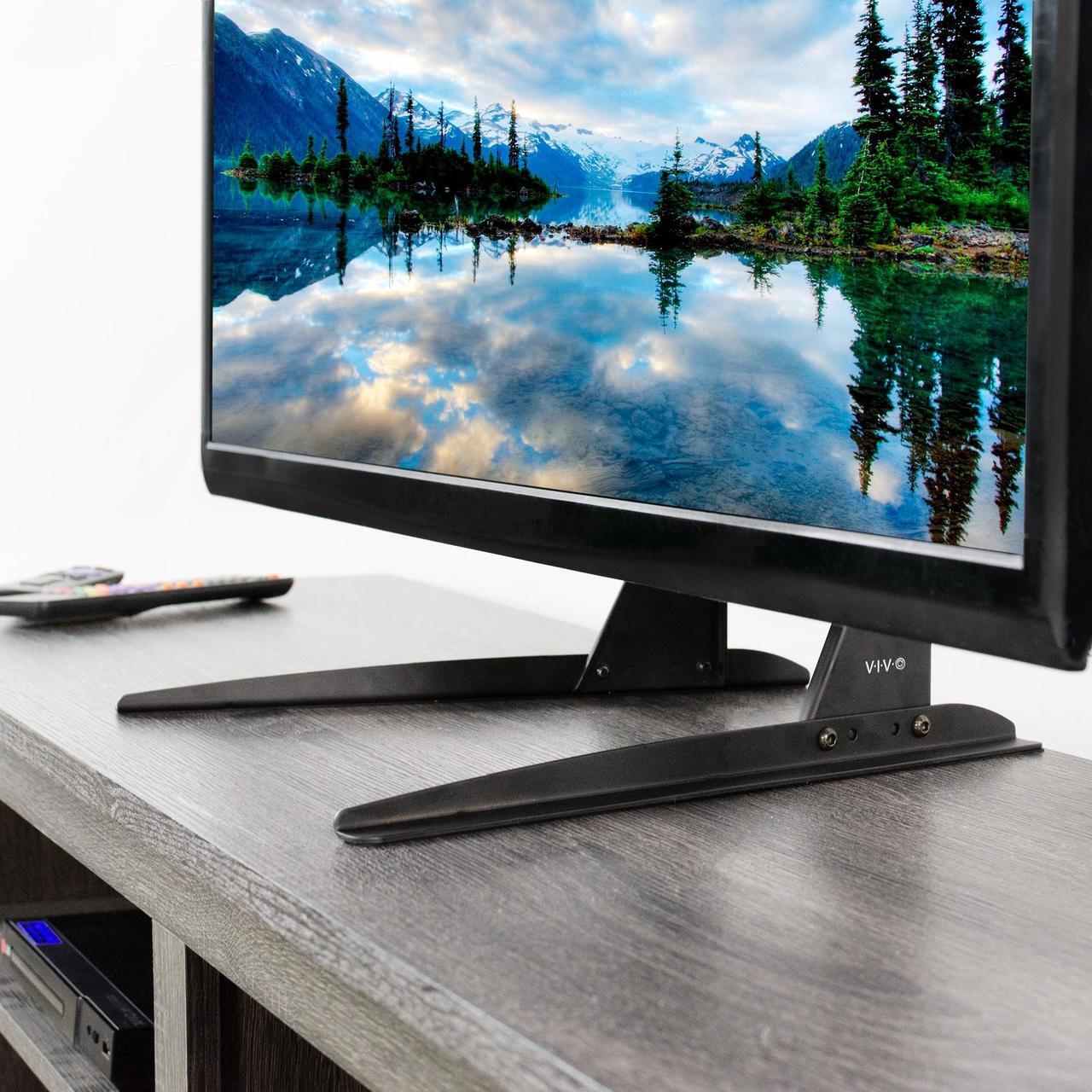 Alt view image 6 of 7 - VIVO Universal LCD Flat Screen TV Table Top Stand | Base fits 22" to 65" T.V.
