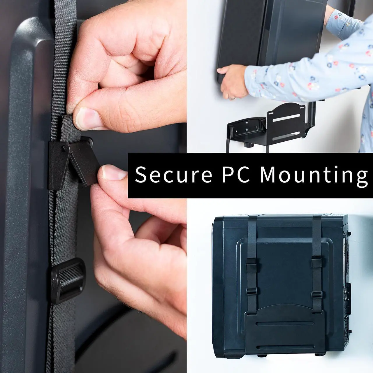 Alt view image 5 of 7 - VIVO Sit-Stand Height Adjustable Pneumatic Arm Wall Mount for 1 Screen up to 32"