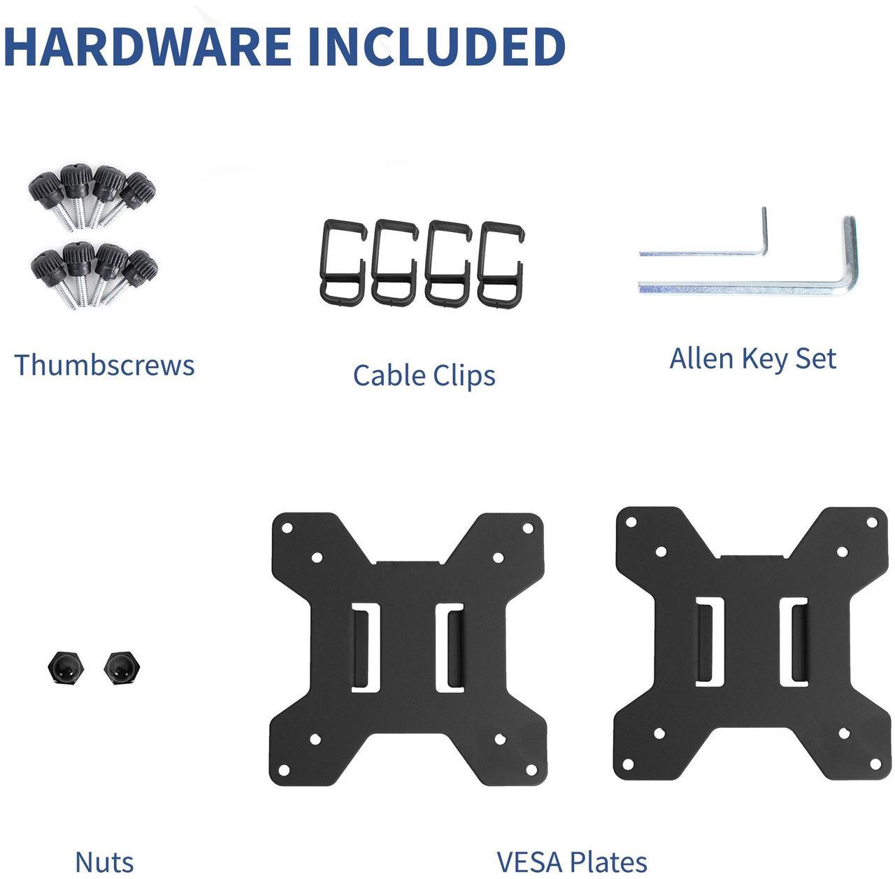 Alt view image 4 of 4 - VIVO Black Fully Adjustable Dual Computer Monitor Arm for Desk Mount Stand