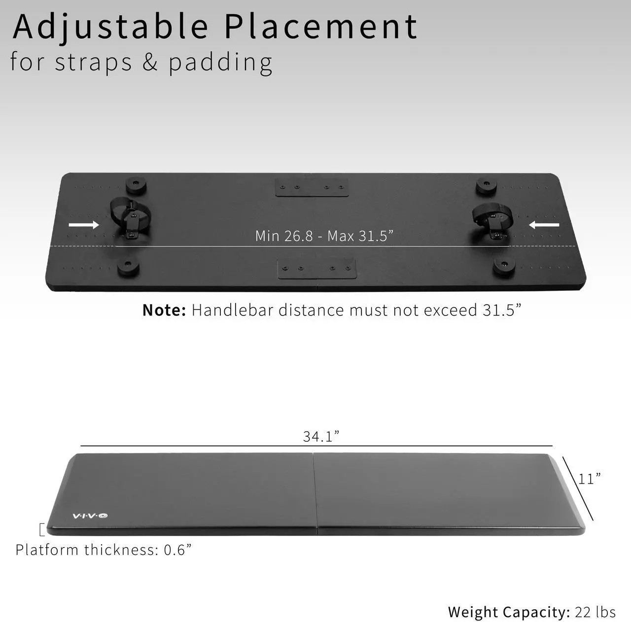 Alt view image 4 of 7 - VIVO Universal Laptop Treadmill Desk Attachment | Ergonomic Notebook Stand Workstation for Treadmills (STAND-TDML2)