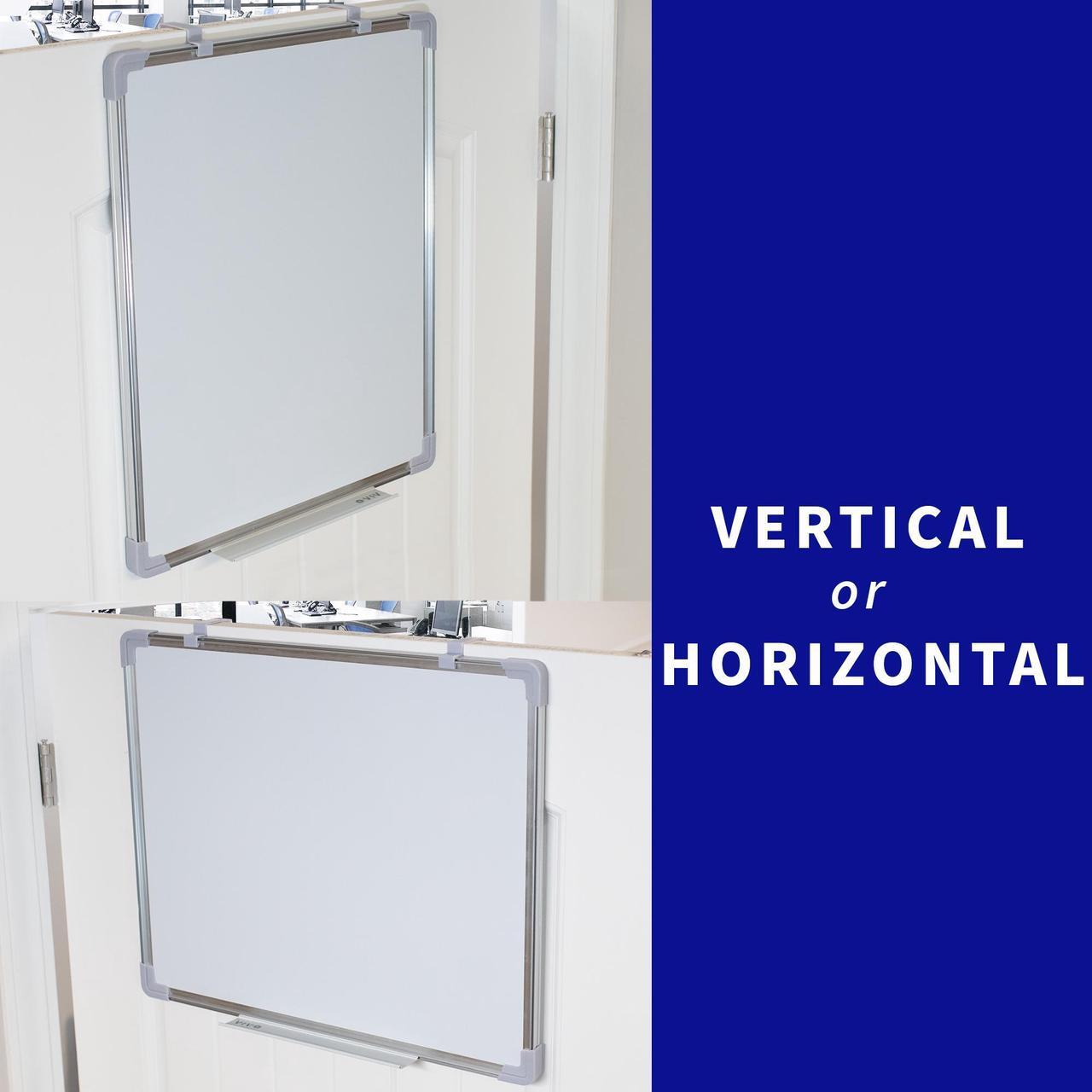 Alt view image 3 of 7 - VIVO 24 x 20 inch Whiteboard with Ultra Thin Hook Mounting System for Closed Door and Cubicle Wall Hanging, Dry Erase Board for Dorm, Home, or Office, PP-WB01
