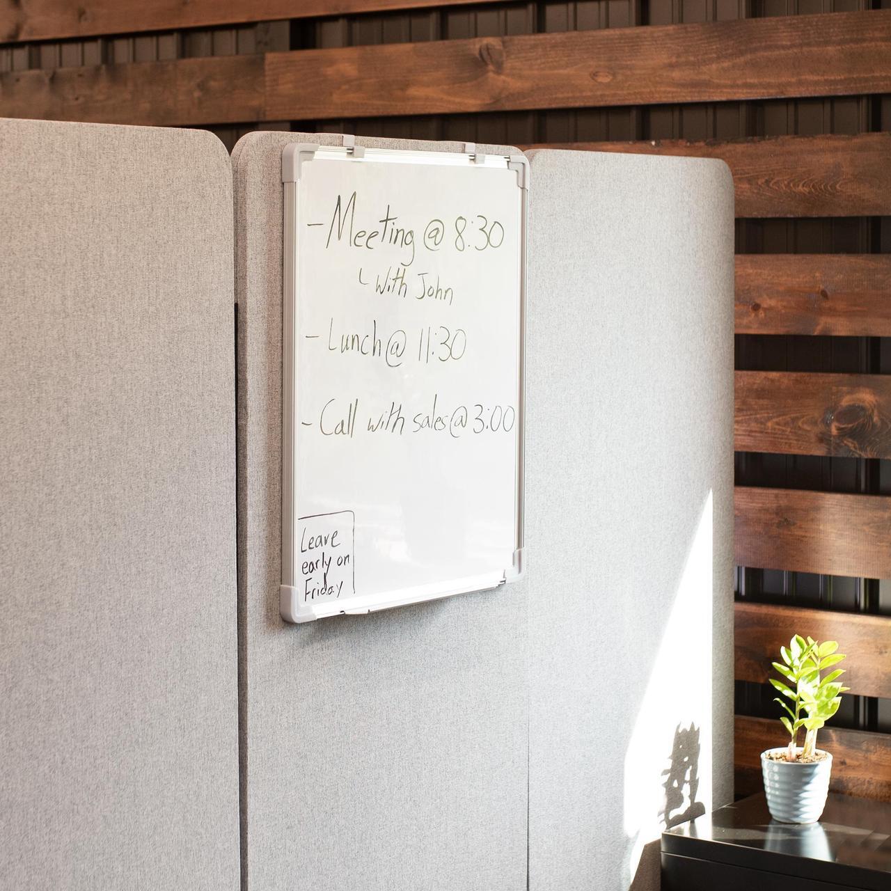Alt view image 4 of 7 - VIVO 24 x 20 inch Whiteboard with Ultra Thin Hook Mounting System for Closed Door and Cubicle Wall Hanging, Dry Erase Board for Dorm, Home, or Office, PP-WB01