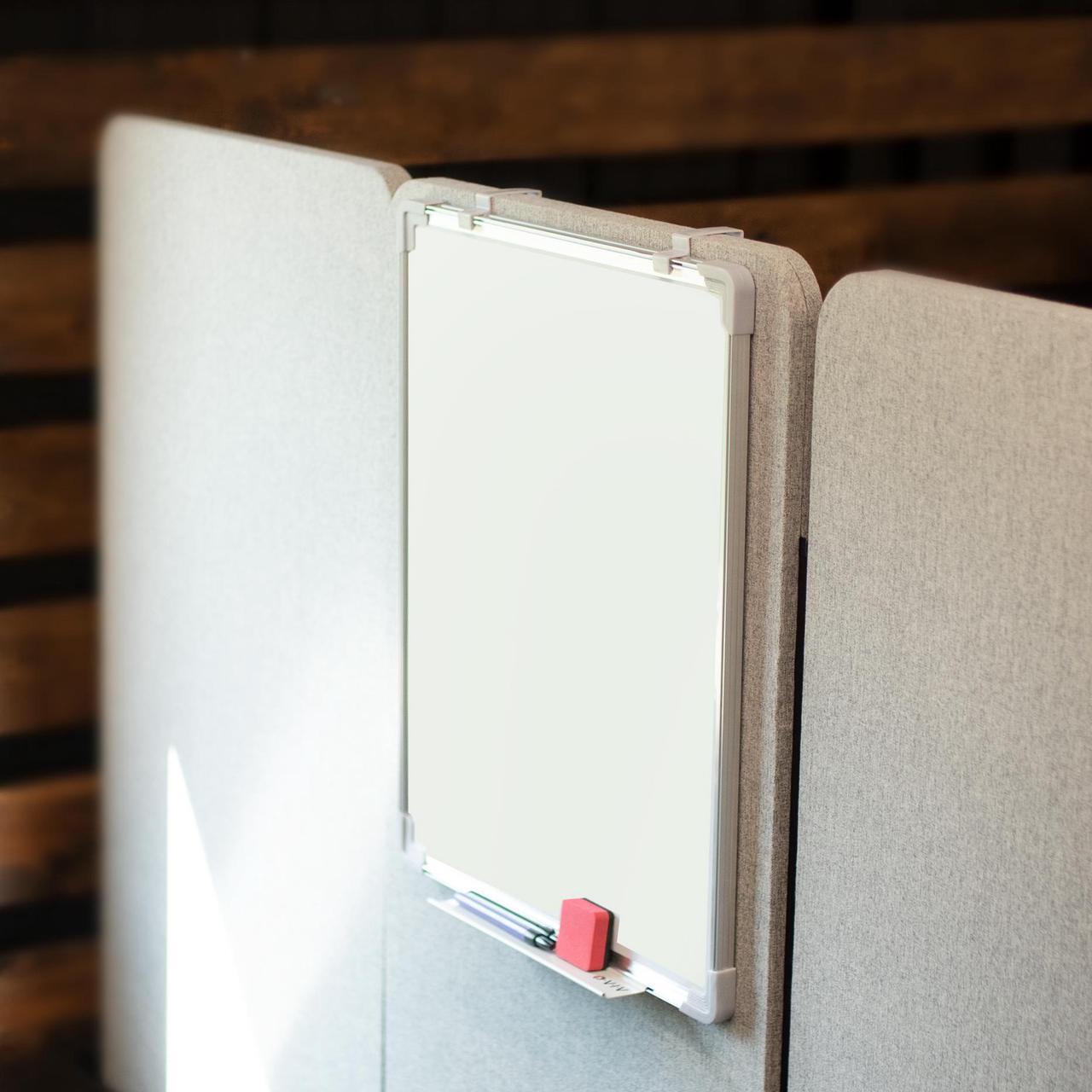 Alt view image 7 of 7 - VIVO 24 x 20 inch Whiteboard with Ultra Thin Hook Mounting System for Closed Door and Cubicle Wall Hanging, Dry Erase Board for Dorm, Home, or Office, PP-WB01
