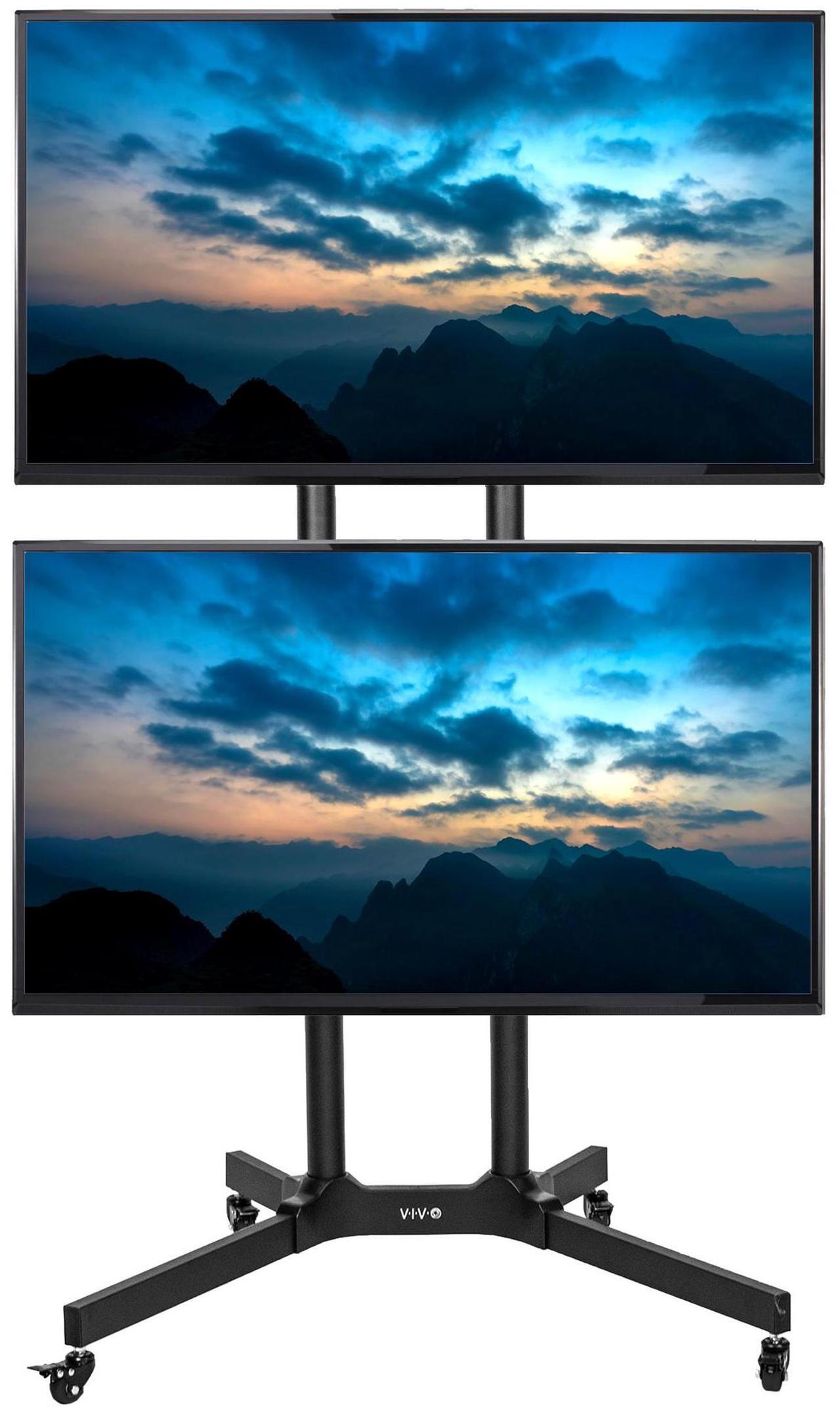 Main image of VIVO Dual TV Cart Mount for LCD LED Plasma Flat Panel | Fits 32" to 65" Screens