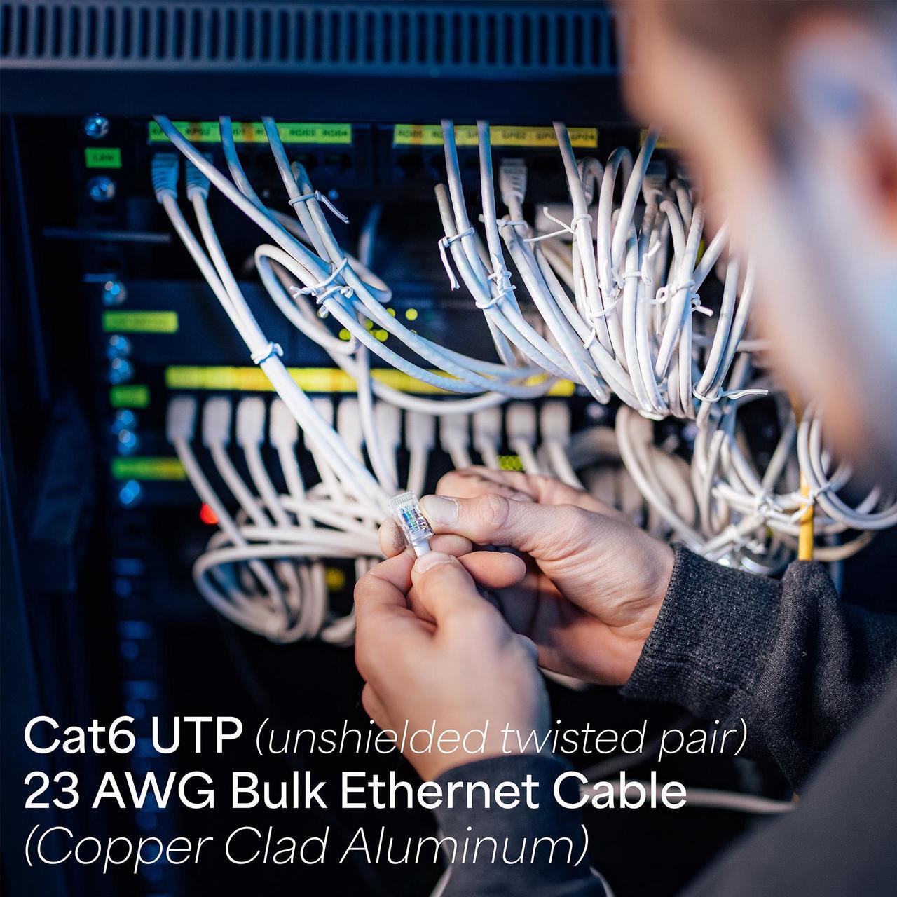 Alt view image 3 of 8 - VIVO 500ft bulk Cat6 Ethernet Cable / Wire UTP Pull Box 500 ft Cat-6 White LAN