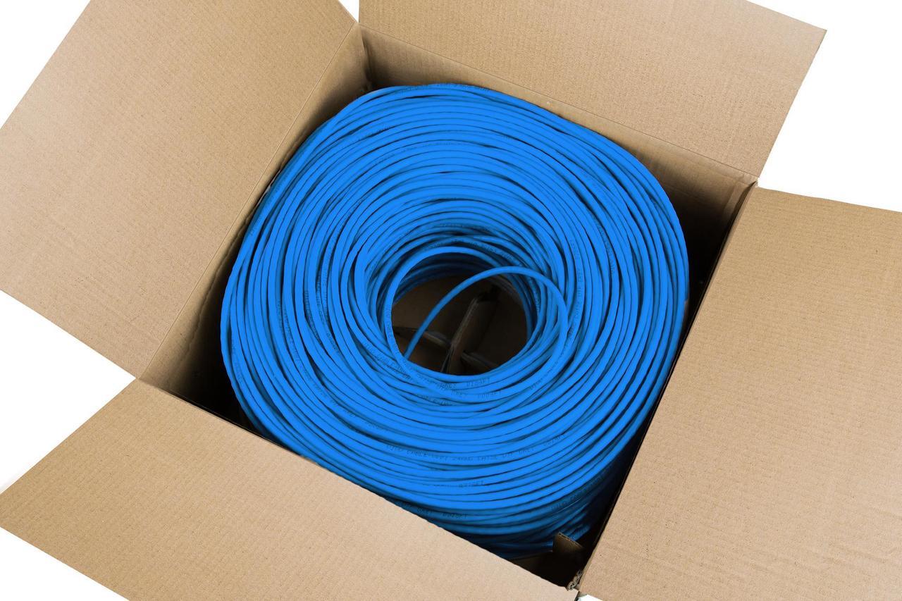 Alt view image 6 of 8 - VIVO 500ft Bulk Cat5e LAN Ethernet Cable / Wire UTP Pull Box 500 ft Cat-5e, Blue