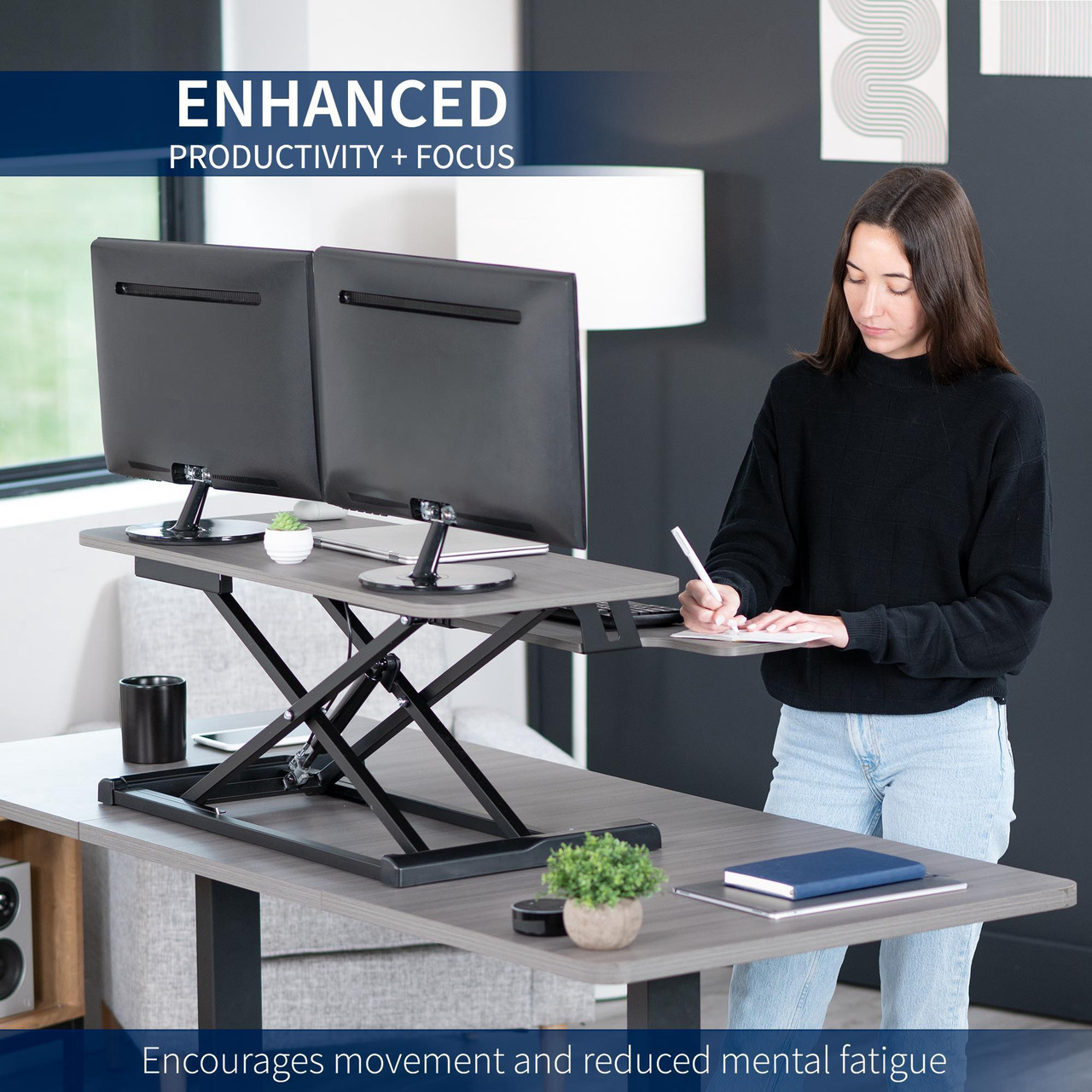 VIVO Gray Height Adjustable 36