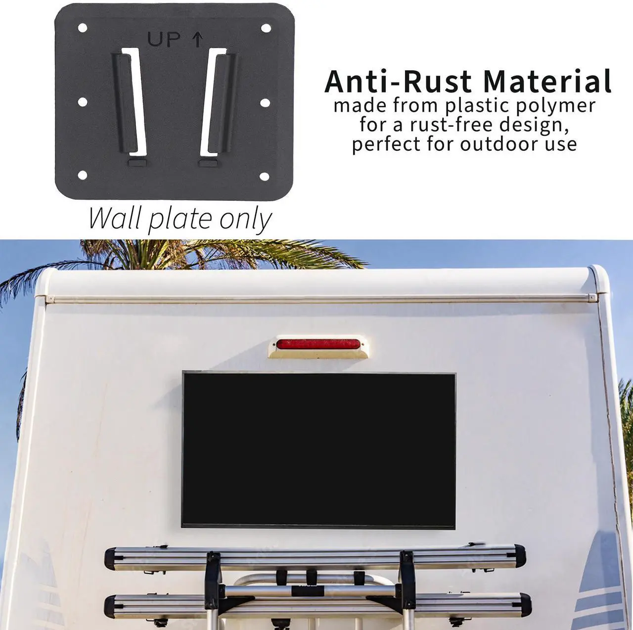 Alt view image 6 of 7 - VIVO Large RV TV Mount, Holds Up to 55" Screens, 44 lbs Capacity with Max VESA 400x400mm, Black, MOUNT-VWRV2