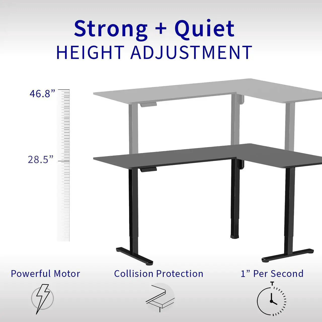 Alt view image 3 of 7 - VIVO Black Electric 75" x 63" Corner Stand Up Desk, Height Adjustable L-Shaped Workstation (DESK-E3CTB-75)