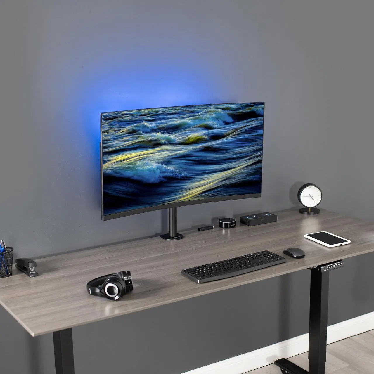 Alt view image 2 of 7 - VIVO Single Monitor Adjustable Tilt Desk Mount Stand for 1 LCD Screen up to 38"