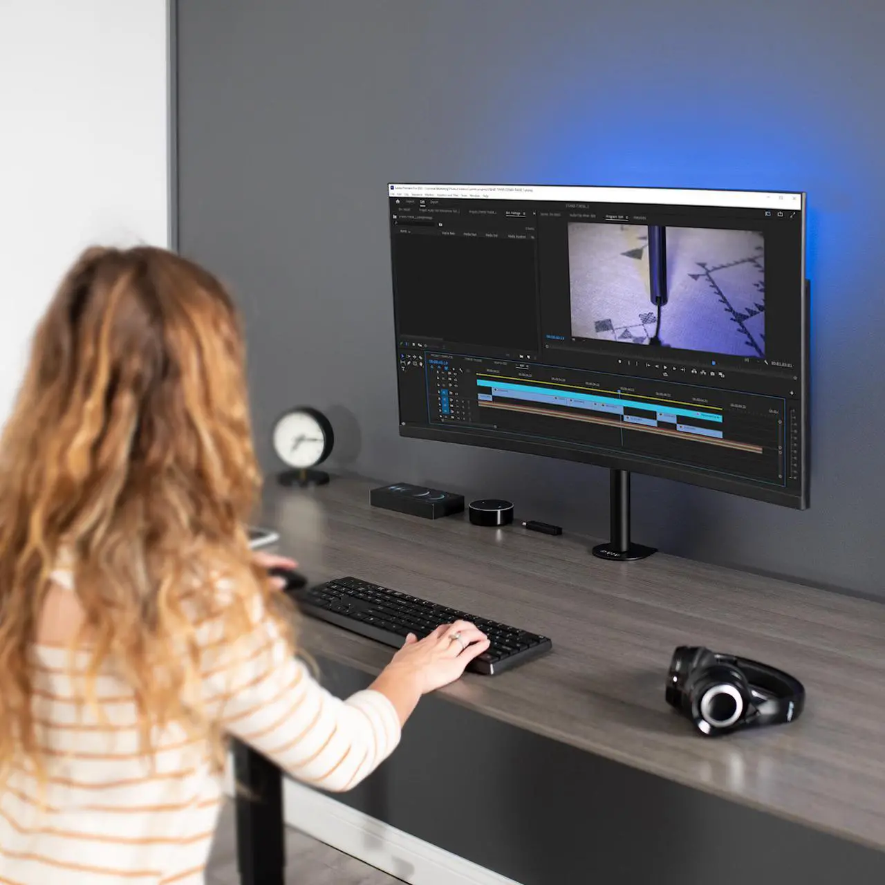 Alt view image 7 of 7 - VIVO Single Monitor Adjustable Tilt Desk Mount Stand for 1 LCD Screen up to 38"