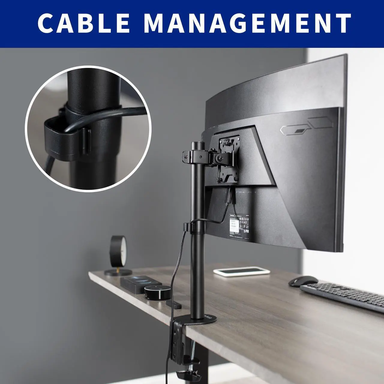 Alt view image 5 of 7 - VIVO Single Monitor Adjustable Tilt Desk Mount Stand for 1 LCD Screen up to 38"