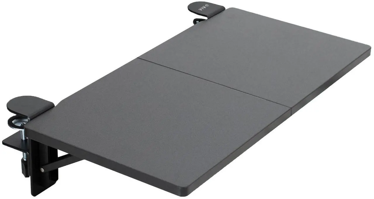 Main image of VIVO Clamp-on 24 x 12 inch (14 Including Clamps) Desk Extender, Foldable Keyboard Tray, Accessory Platform, DESK-EXT24