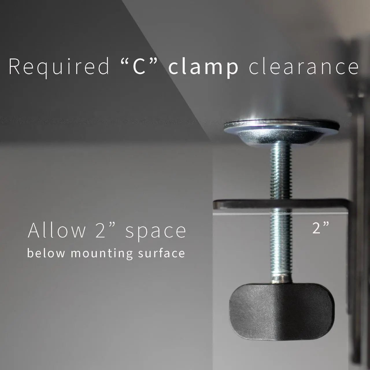 Alt view image 7 of 7 - VIVO Clamp-on 24 x 12 inch (14 Including Clamps) Desk Extender, Foldable Keyboard Tray, Accessory Platform, DESK-EXT24