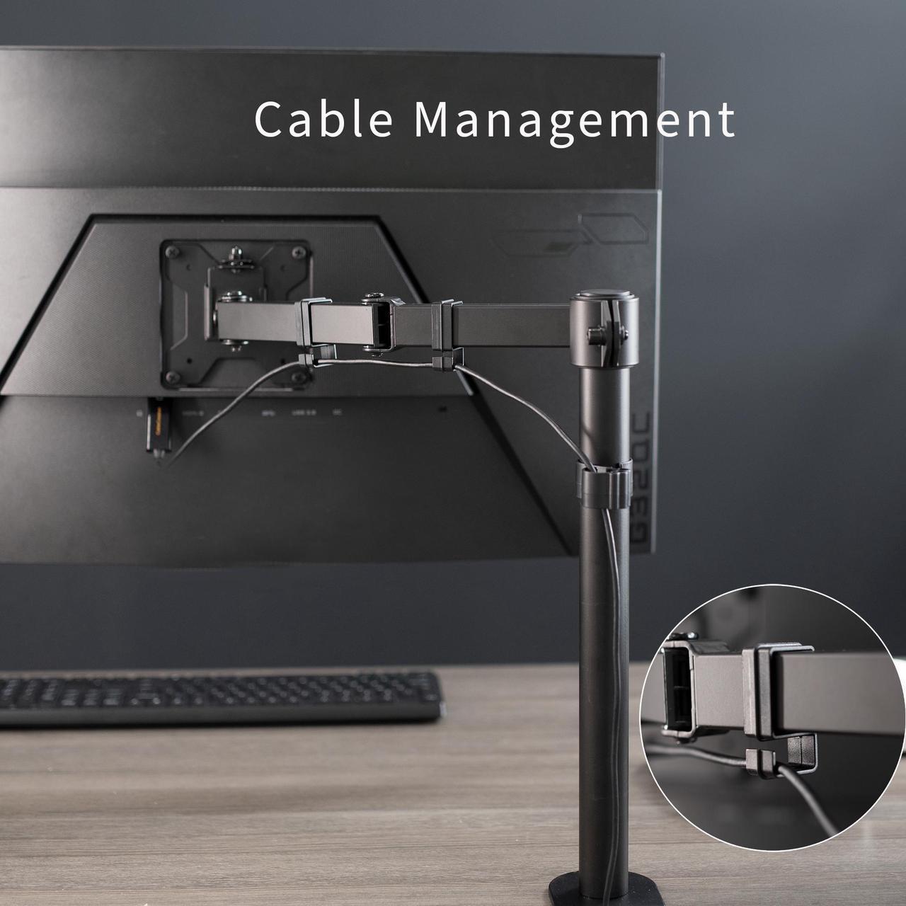 Alt view image 7 of 7 - VIVO Single Monitor Desk Mount Stand Fully Adjustable/Tilt for 1 Computer Screen