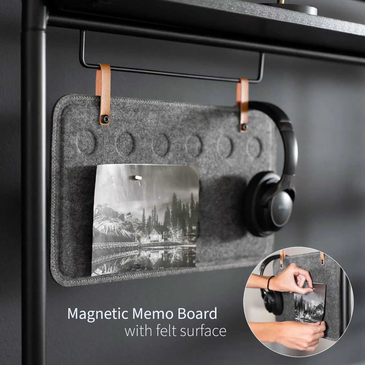 Alt view image 5 of 7 - VIVO Clamp-on Desktop Shelving System, Raised Accessory Storage Shelves and Memo Board Desk Organizer, DESK-SHELF55A