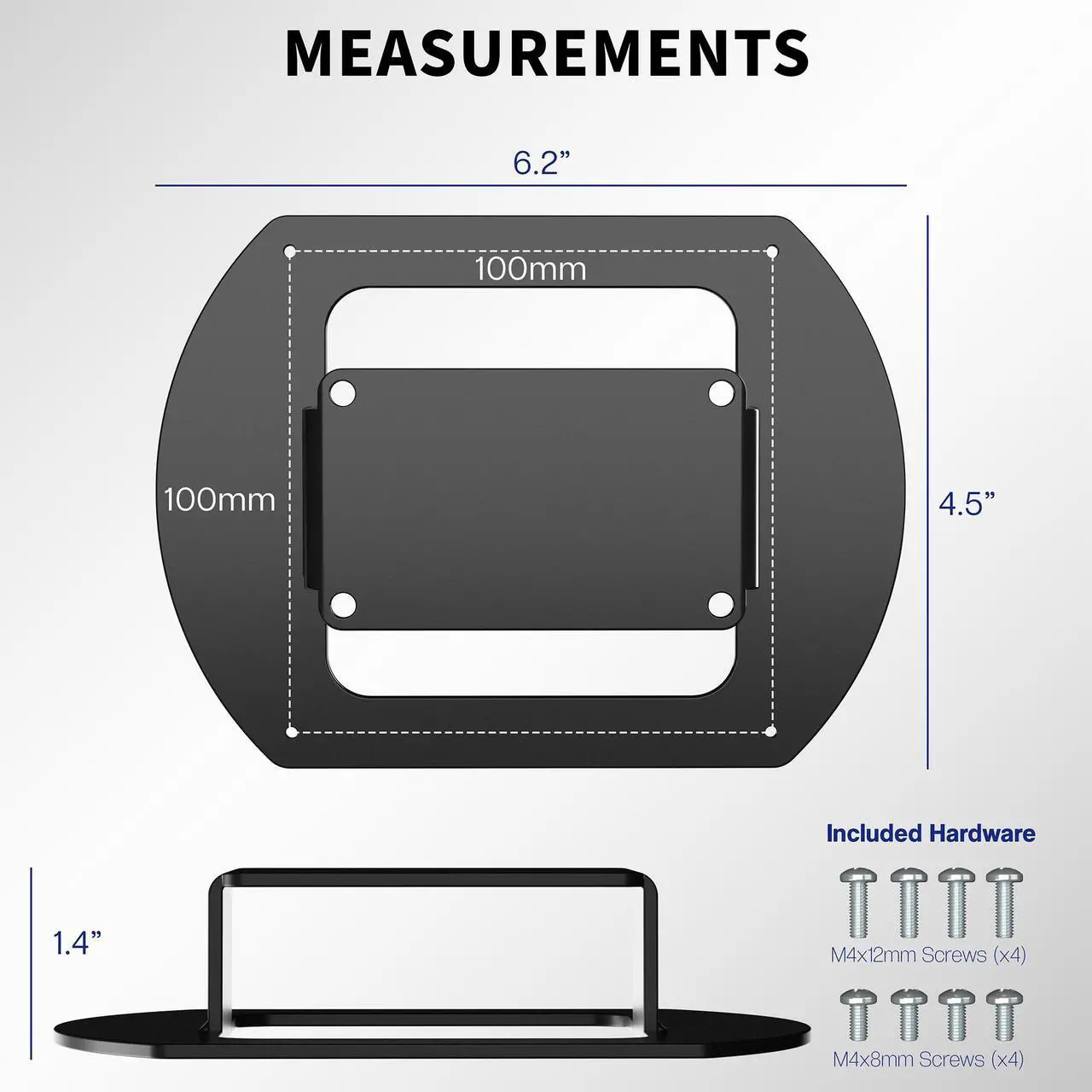 Alt view image 3 of 7 - VIVO Short Recessed VESA Adapter Designed for Compatible Samsung Monitors Screen