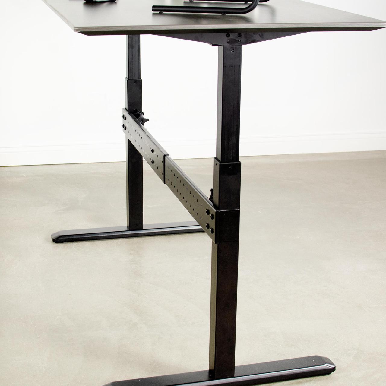Alt view image 6 of 7 - VIVO Universal Steel Clamp-on Desk Stabilizer Bar, 36" to 61.6" Bracket Support System, Standing Desks (DESK-STB01B)