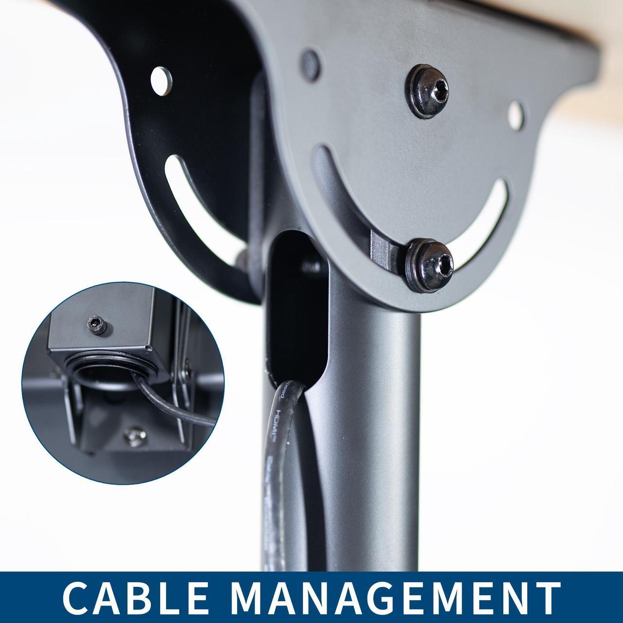 Alt view image 6 of 7 - VIVO Ceiling TV Mount for 37 to 90 inch Screens, Telescoping Height Adjustment with 5ft Extension Pole, MOUNT-VC90-5
