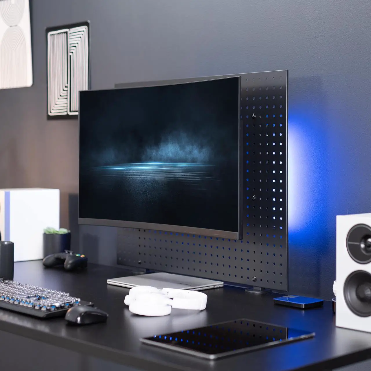 Alt view image 2 of 7 - VIVO Single Monitor Pegboard Panel Mount, Fits up to 32" Screens