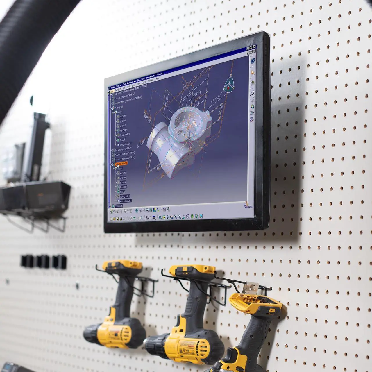 Alt view image 7 of 7 - VIVO Single Monitor Pegboard Panel Mount, Fits up to 32" Screens