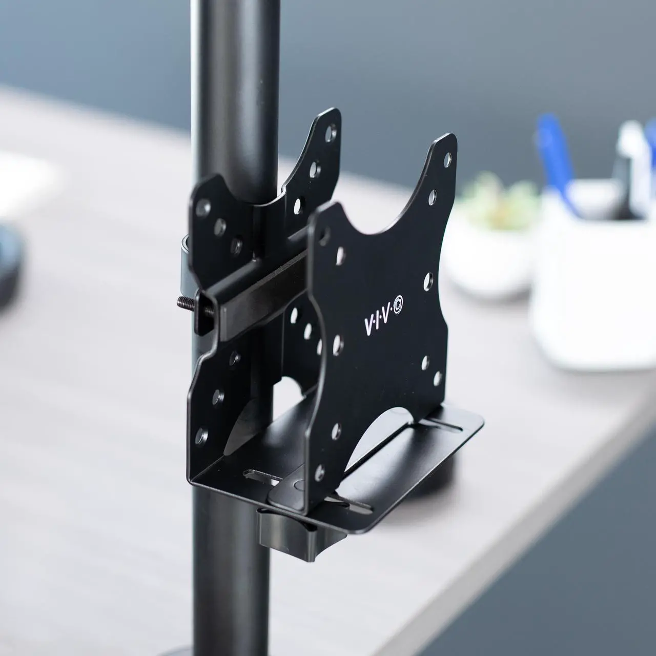 Alt view image 4 of 7 - VIVO Adjustable Thin Client Mini PC Mount Bracket | CPU VESA Under Desk and Monitor Arm Computer Holder (MOUNT-PC05C)