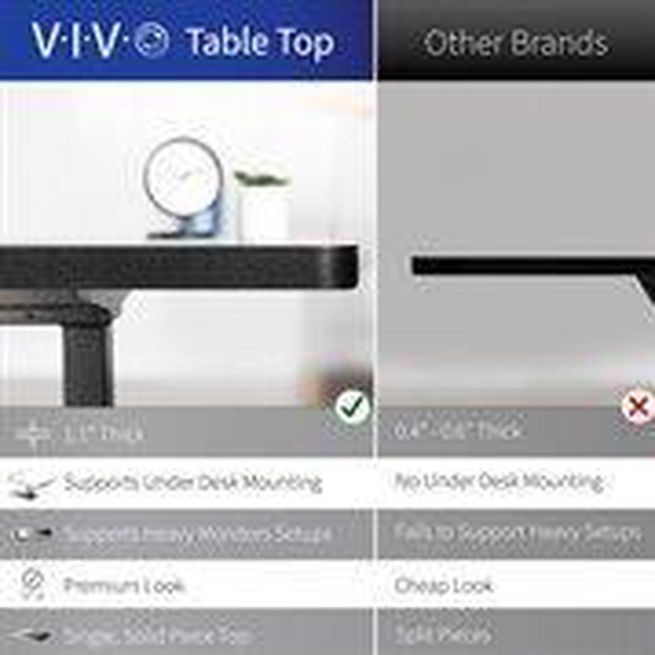 Alt view image 14 of 14 - Standing Desk Converter Computer Table: Stand Up Desk Riser - Sit Stand Desk - 37" Wide Dual Monitor Desktop for Standing Desks - Height Adjustable Desk Workstation Converts to a Standup Desk - White