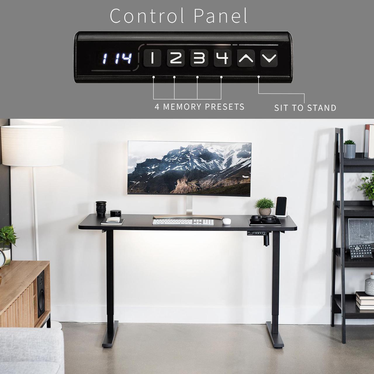 Alt view image 13 of 14 - Standing Desk Converter Computer Table: Stand Up Desk Riser - Sit Stand Desk - 37" Wide Dual Monitor Desktop for Standing Desks - Height Adjustable Desk Workstation Converts to a Standup Desk - White