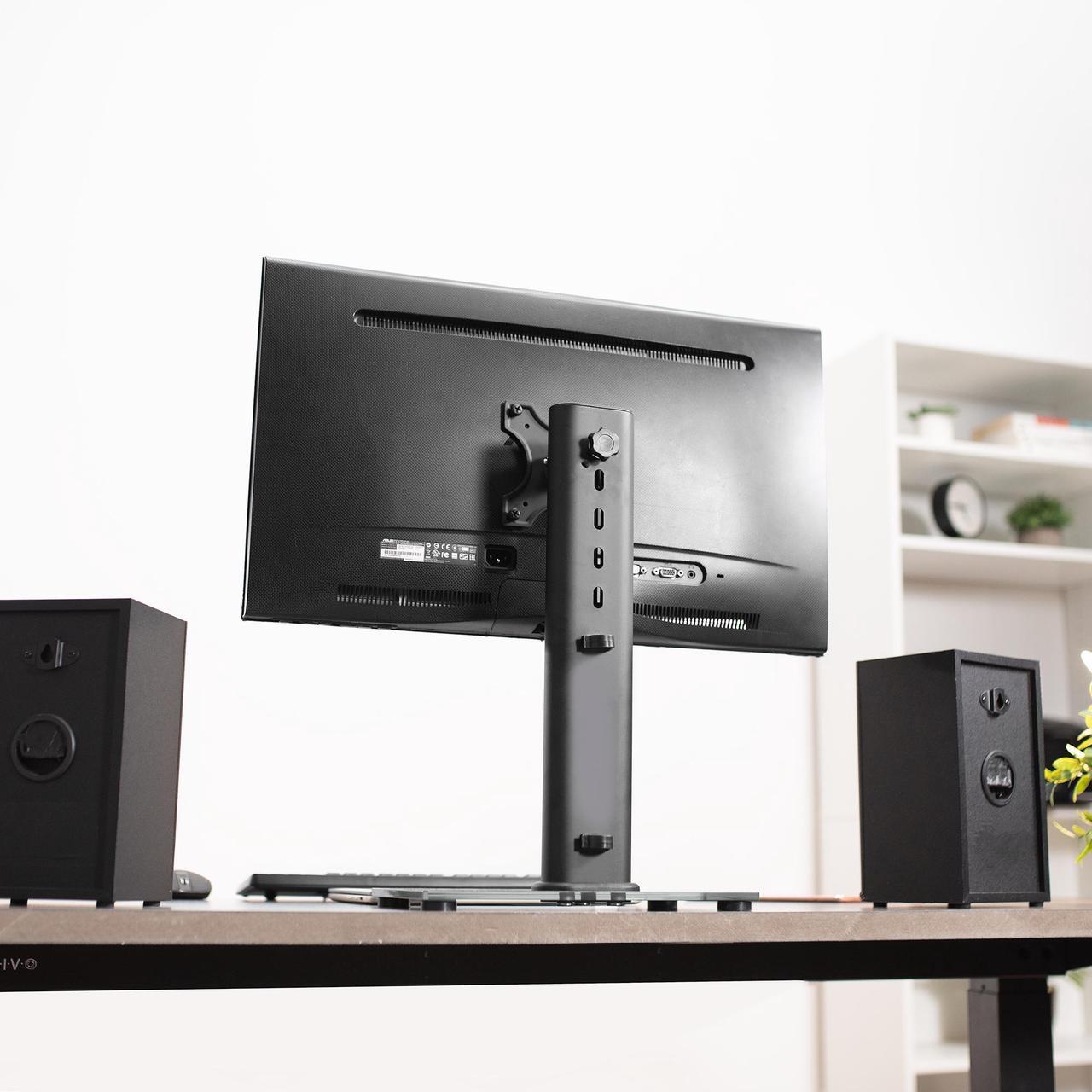 Alt view image 7 of 7 - VIVO Single Monitor Mount Adjustable Rotating Stand, Fits 1 Screen up to 38"