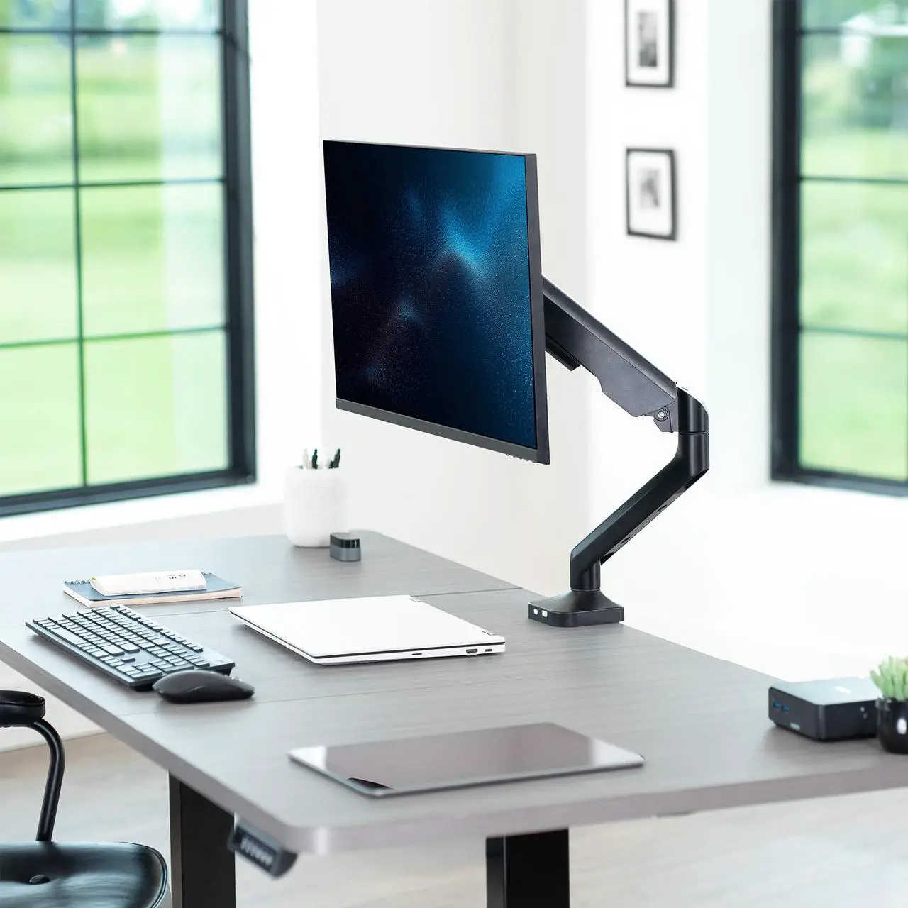 VIVO Pneumatic Arm Monitor Desk Mount