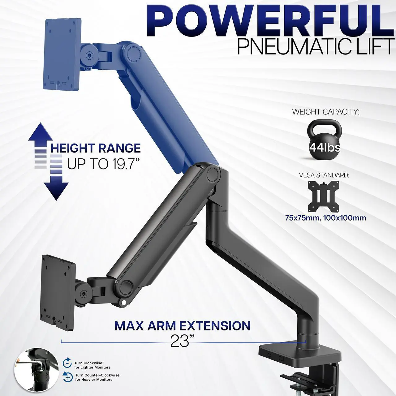 VIVO Pneumatic Arm Monitor Desk Mount - Thumbnail 5