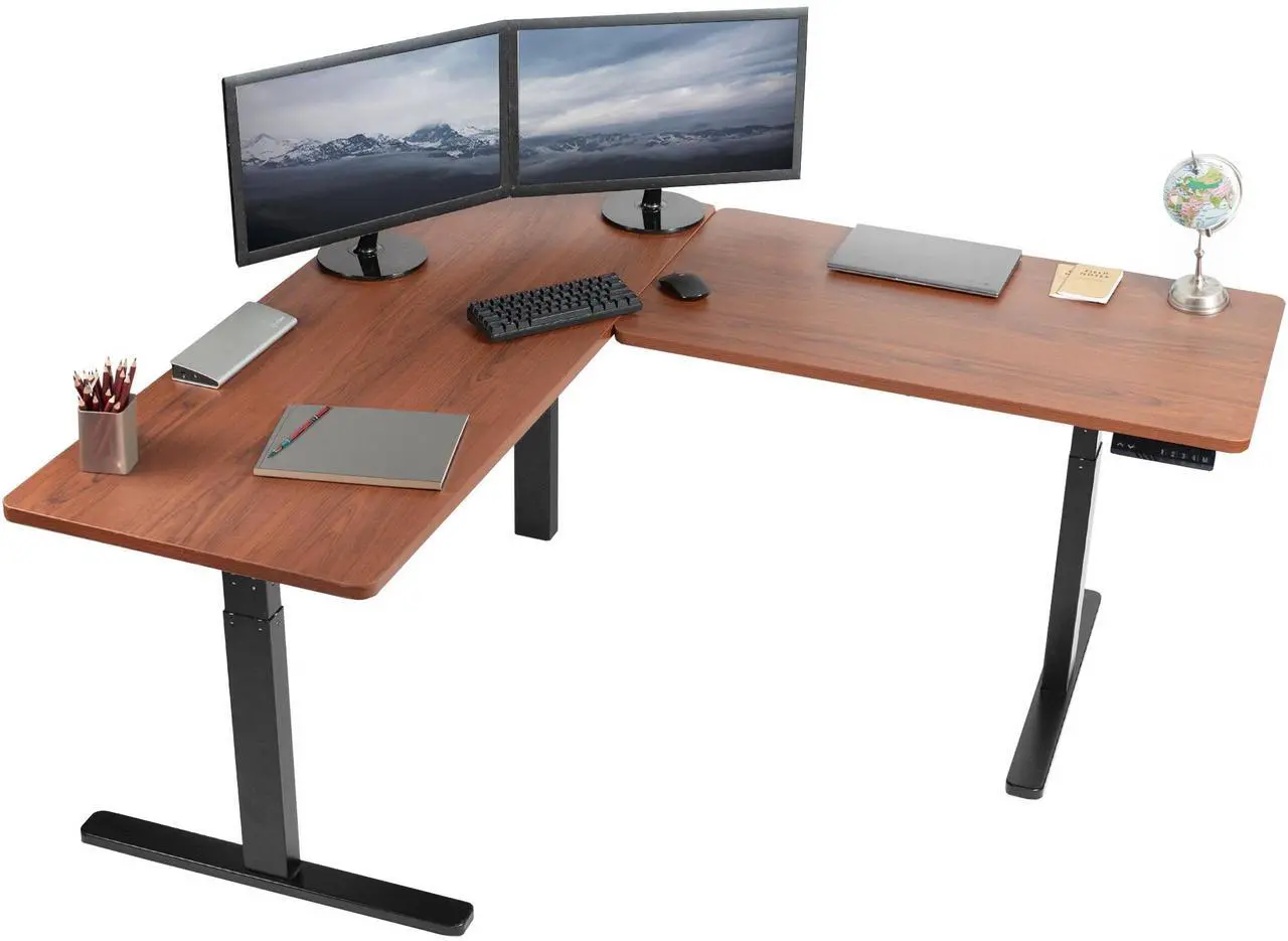 VIVO Electric Stand Up Corner Desk - Thumbnail 2