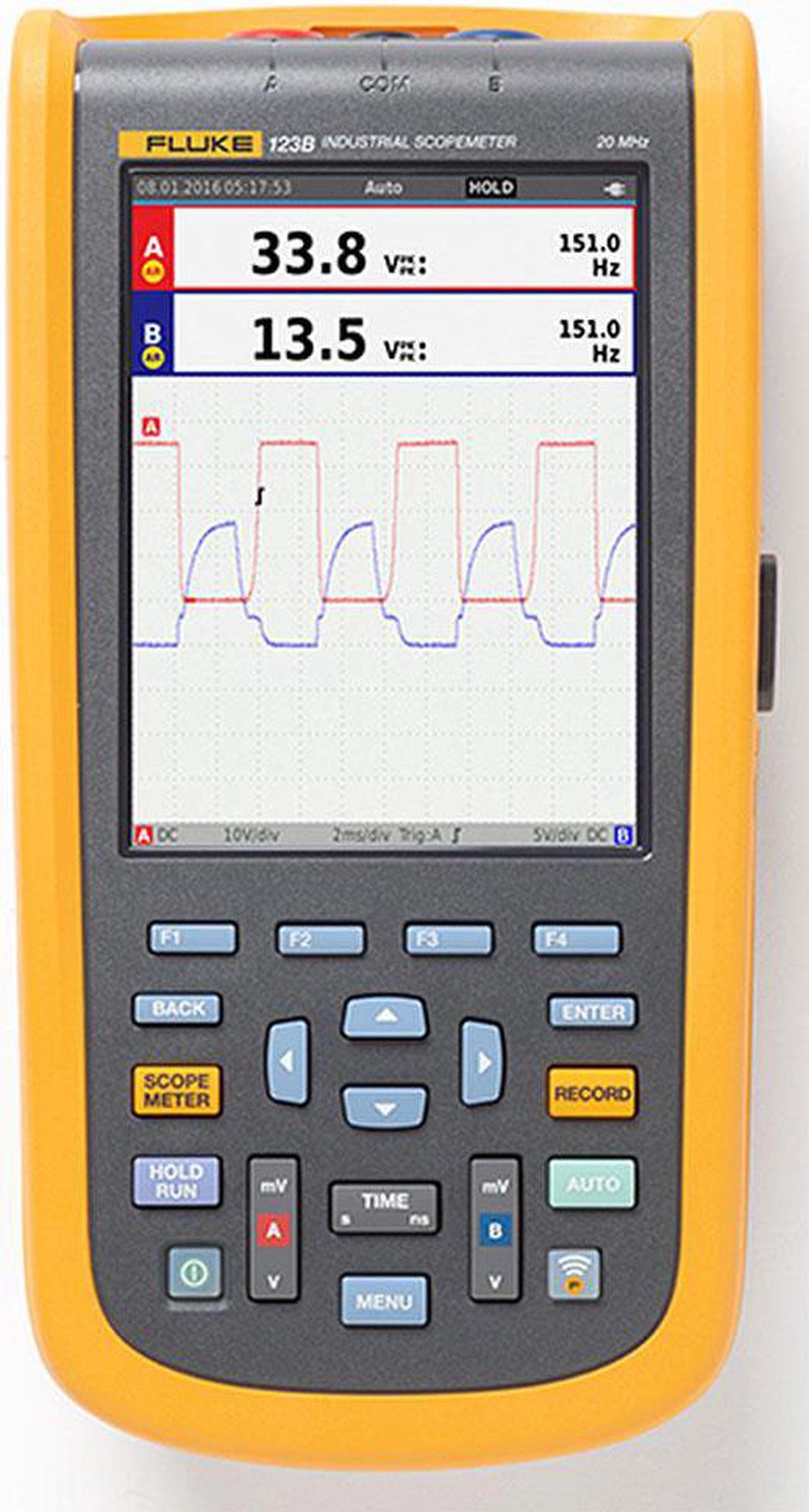 Main image of Fluke 123B Industrial ScopeMeter® Hand-Held Oscilloscope, 20 MHz