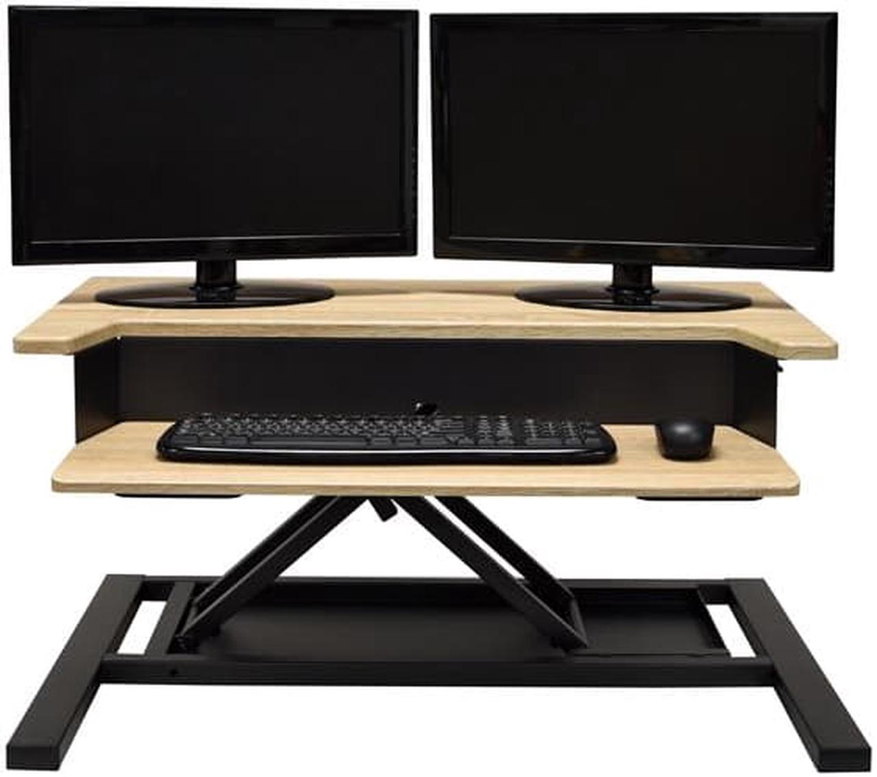 Alt view image 3 of 20 - Luxor LVLUP PRO32-WO Level Up 32 Pro Standing Desk Converter
