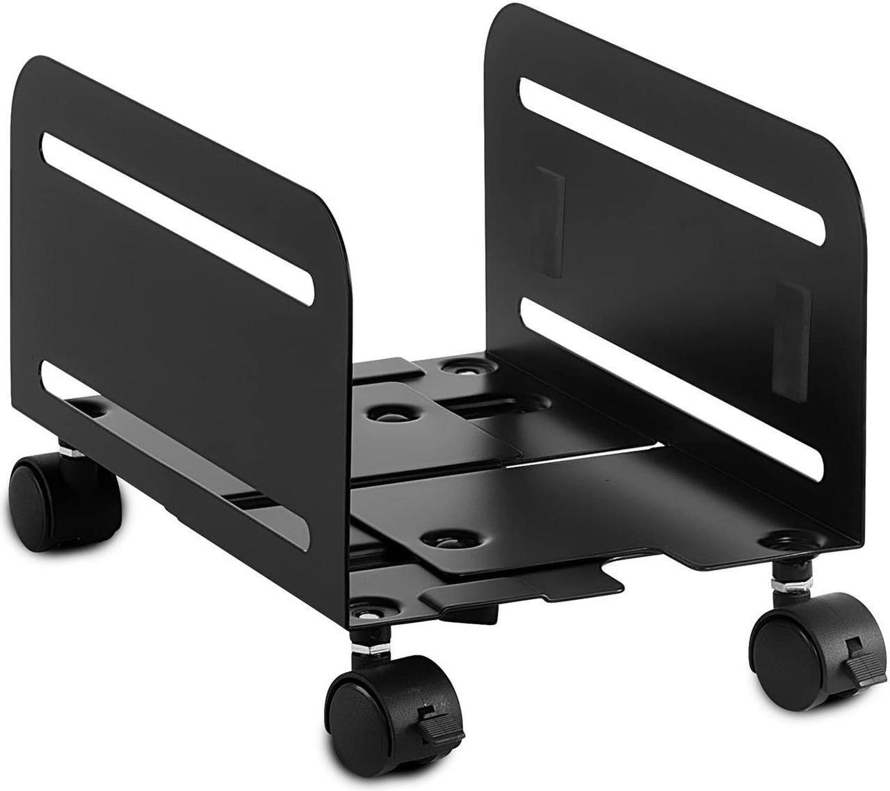 Main image of Mount-It! Rolling CPU Stand with Wheels, Heavy Duty Desktop Computer Tower Cart with Ventilation and Adjustable Width from 4.87 to 8.5 Inches, Steel