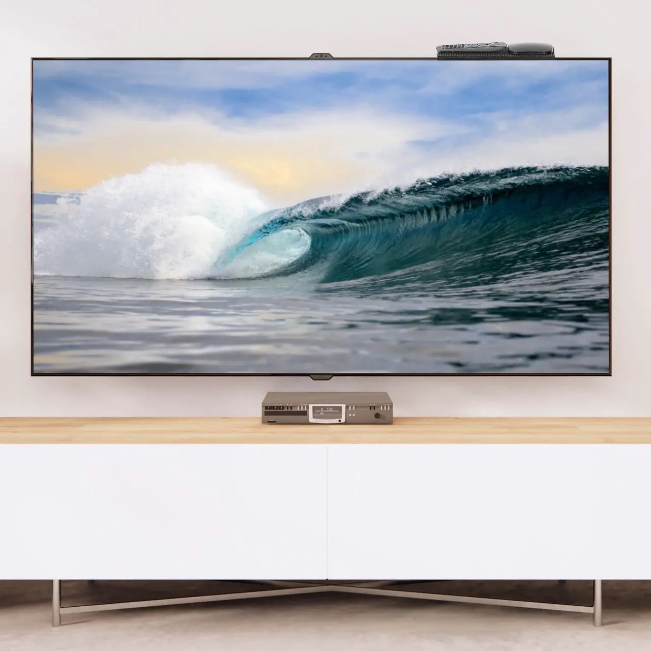 Alt view image 3 of 14 - Mount-It! TV Top Shelf | Attaches to TV | 13.2 lbs Capacity