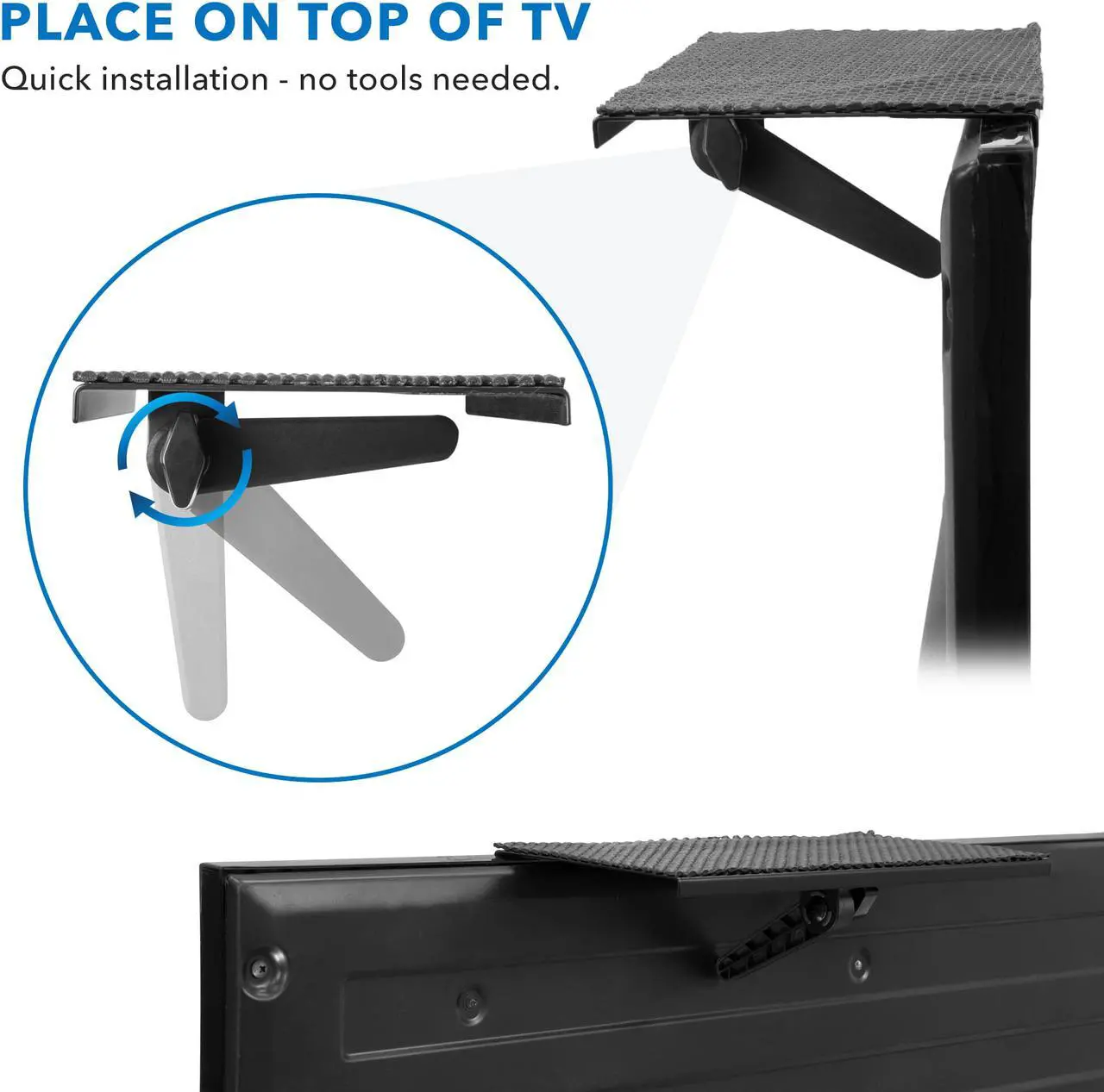 Alt view image 5 of 14 - Mount-It! TV Top Shelf | Attaches to TV | 13.2 lbs Capacity