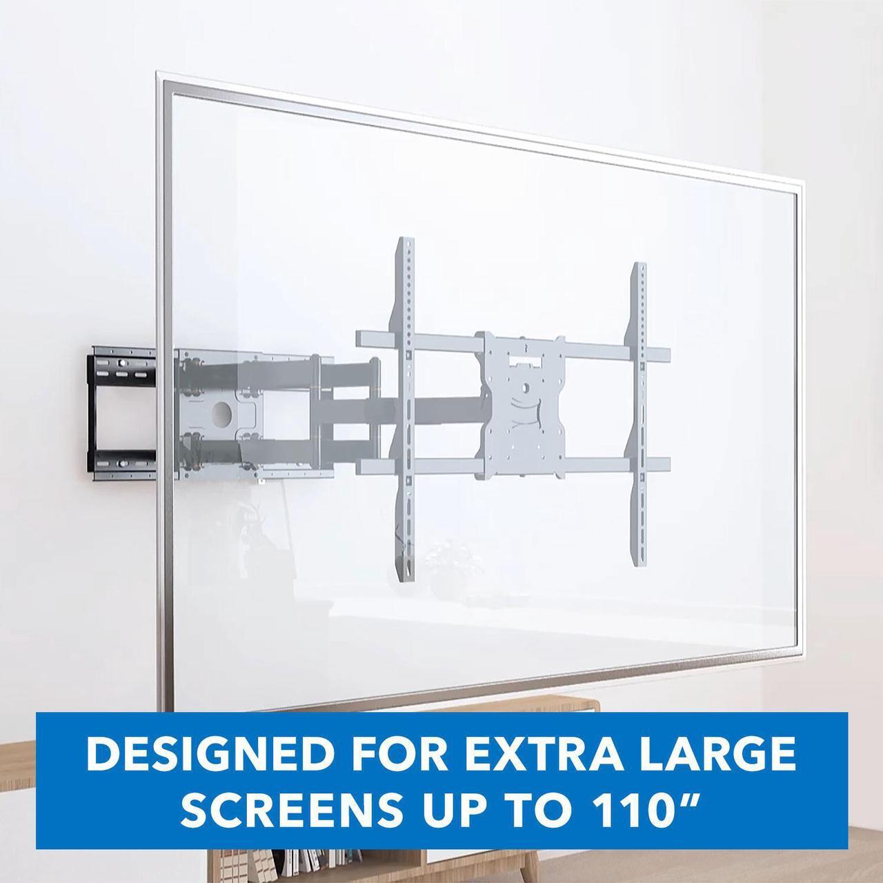 Alt view image 7 of 16 - Mount-It! Heavy Duty TV Wall Mount With Long Extension Arms | Fits 65-110 Inch TVs