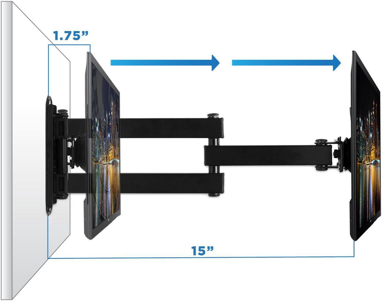 Alt view image 5 of 13 - Mount-It! Mount-lt! Adjustable Monitor Arm Up to 24" Black (MI-2041)