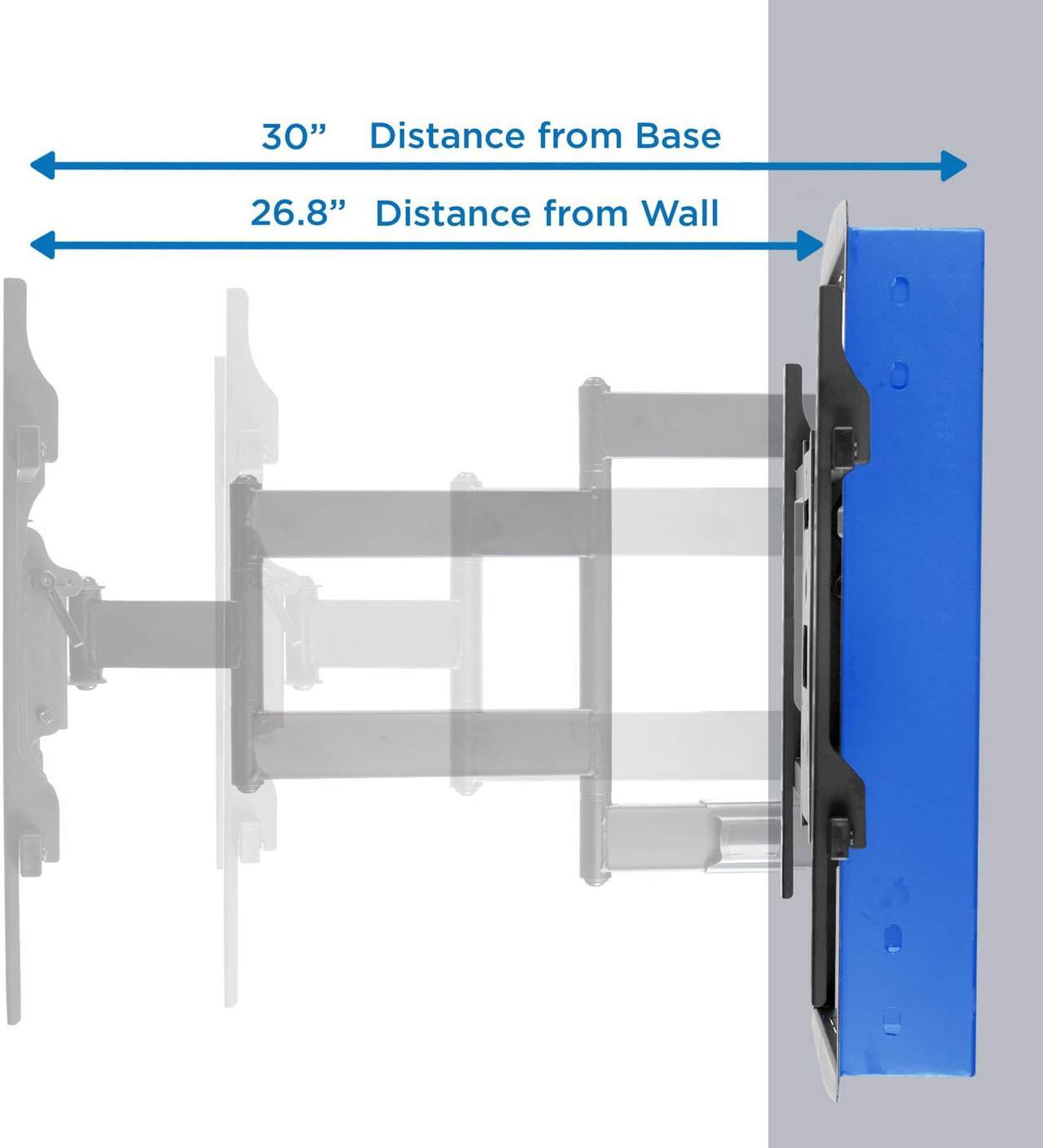 Alt view image 4 of 14 - Mount-It! Recessed TV Wall Mount | In-Wall TV Bracket for Flush Installation | Fits Screen Sizes 32-70 Inch TVs