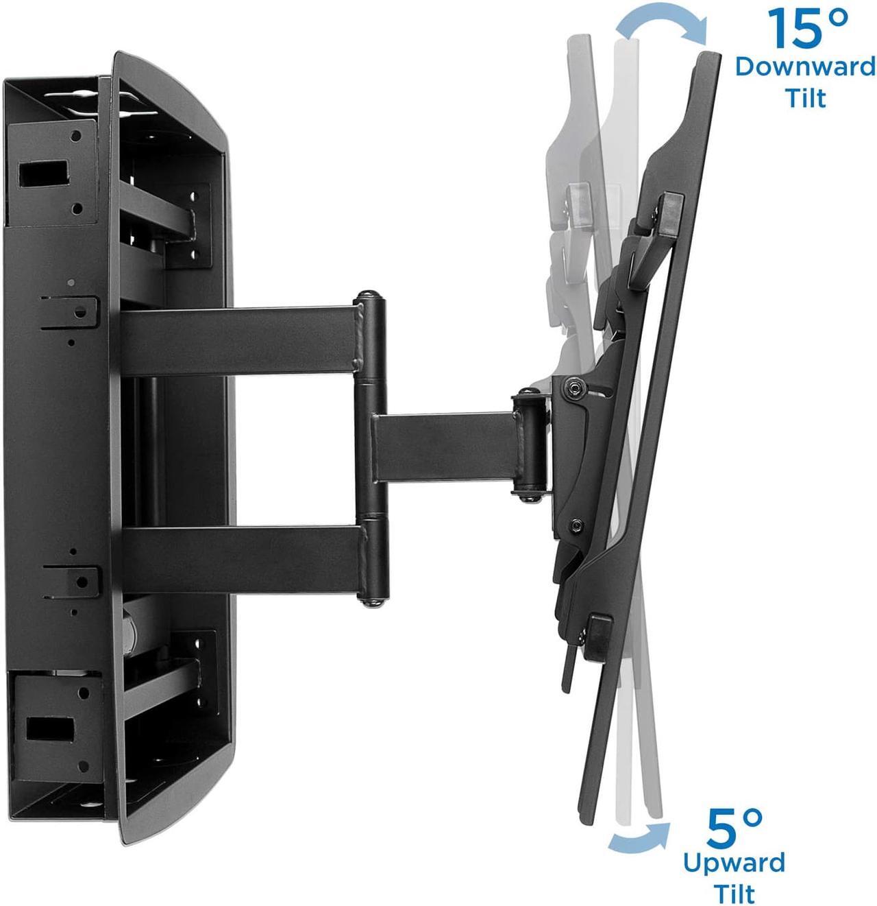 Alt view image 7 of 14 - Mount-It! Recessed TV Wall Mount | In-Wall TV Bracket for Flush Installation | Fits Screen Sizes 32-70 Inch TVs