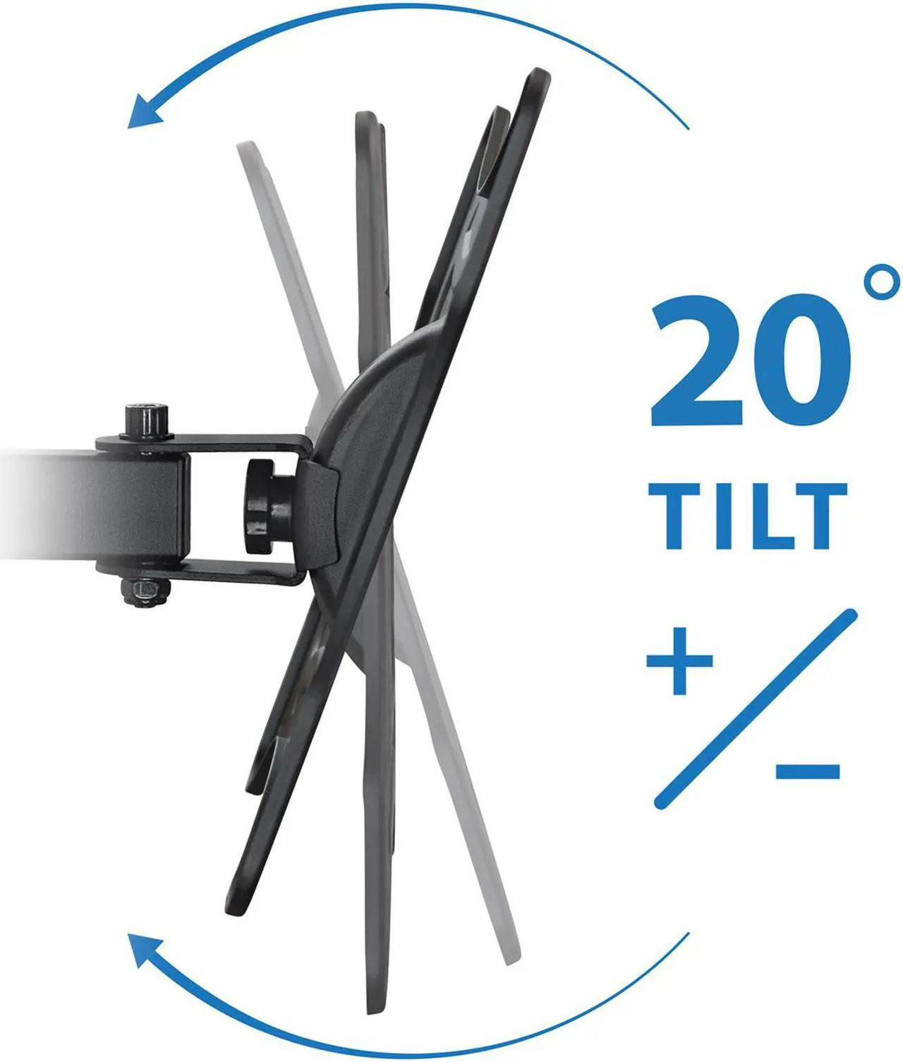 Alt view image 2 of 7 - Mount-It! Full Motion TV Wall Mount with Swivel Arm for 28" 32" 40" 43" 48" 50" 55" Inch Flat Screen TVs
