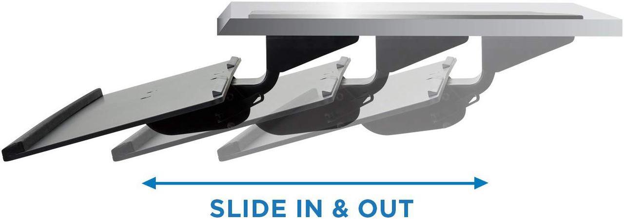 Alt view image 2 of 12 - Mount-It! Under Desk Keyboard Tray and Mouse Platform with Gel Wrist Pad | 17 Inch Track