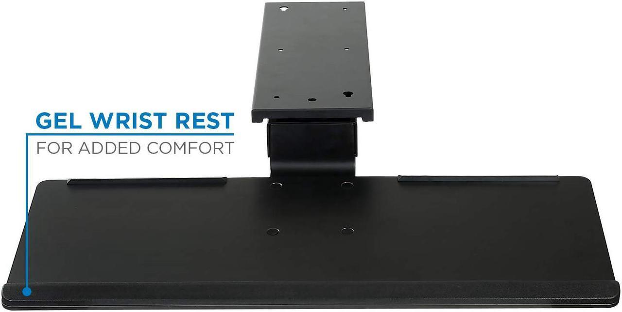 Alt view image 4 of 12 - Mount-It! Under Desk Keyboard Tray and Mouse Platform with Gel Wrist Pad | 17 Inch Track