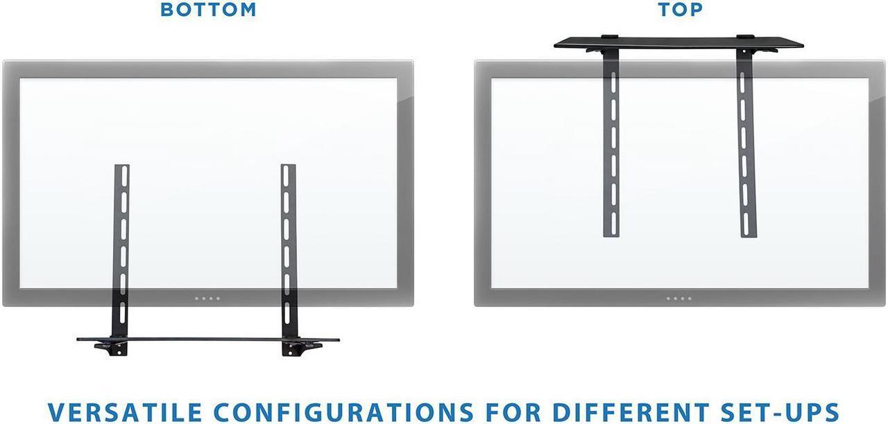 Alt view image 4 of 14 - Mount-It! TV Wall Mount Bracket for Cable Box DVD Player Stereo Components Shelf (1 Shelf) (MI-8401)