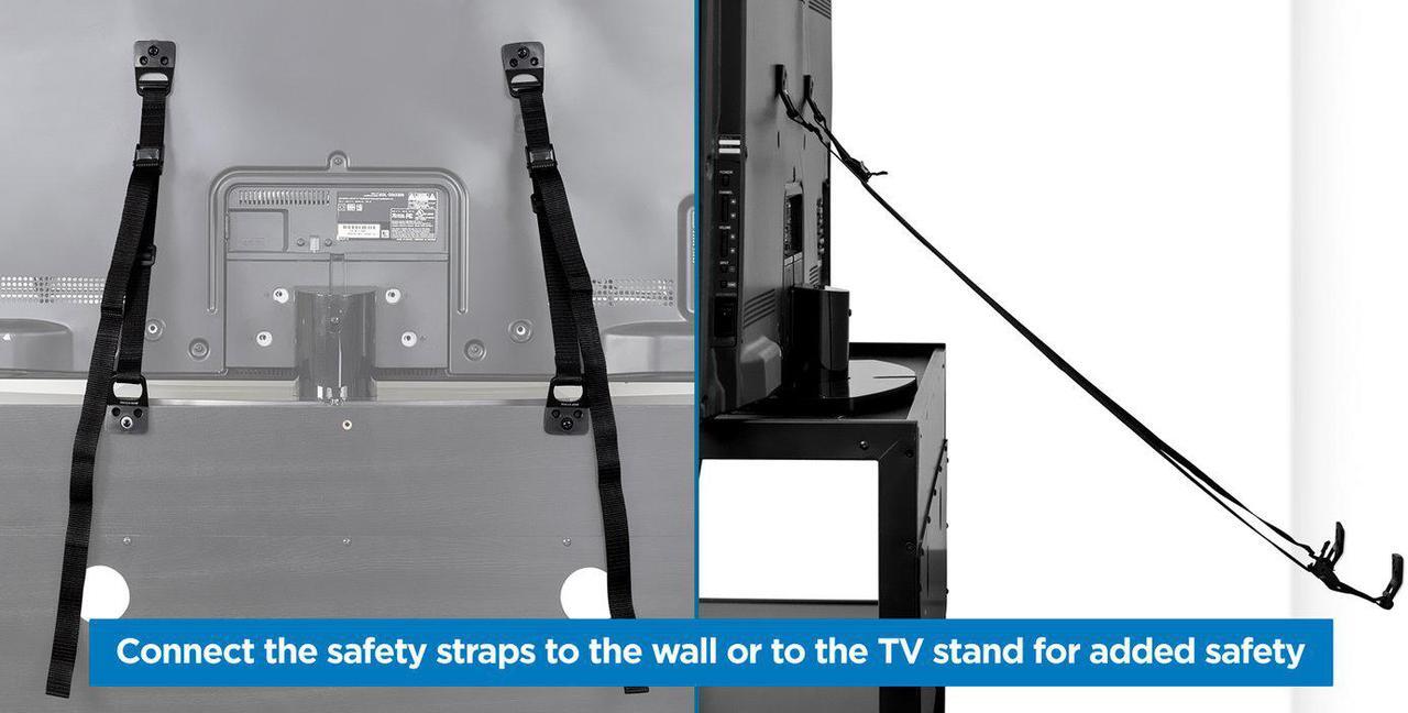 Alt view image 3 of 9 - Mount-It! Safety Straps for TV | Use for Furniture, Bookcase, Dresser and TV Stands | 2 Pack